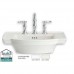American Standard 0900.008 Estate 24" Pedestal Bathroom Sink Only with 3 Holes D  Linen - B014SMHP80